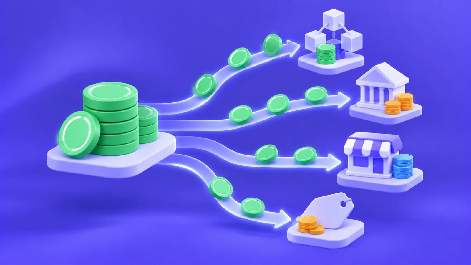 The network fee, the exchange withdrawal fee and the swap service markup